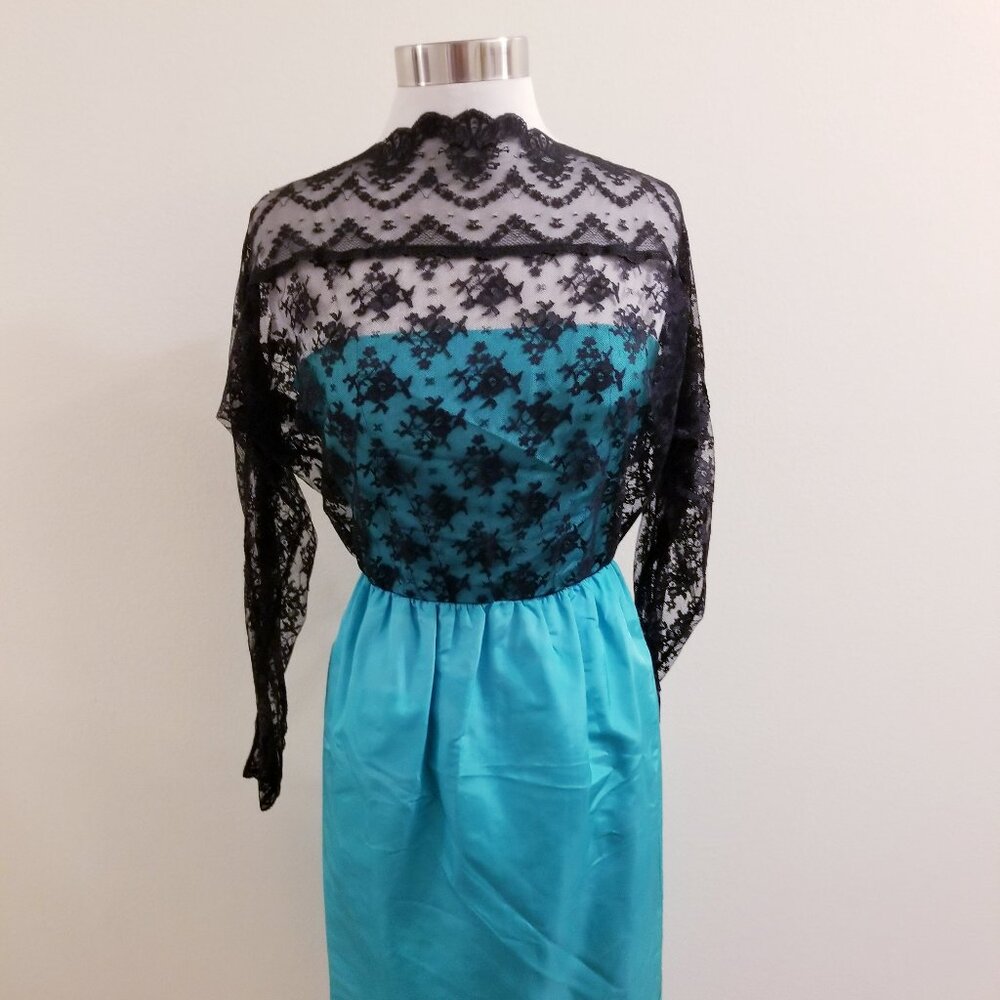 Handmade 80s Formal - Lace over Satin